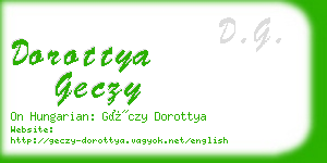 dorottya geczy business card